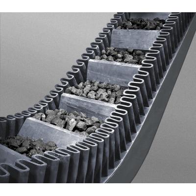 Side-Wall Corrugated Wave Conveyor Belt for Bucket Elevator